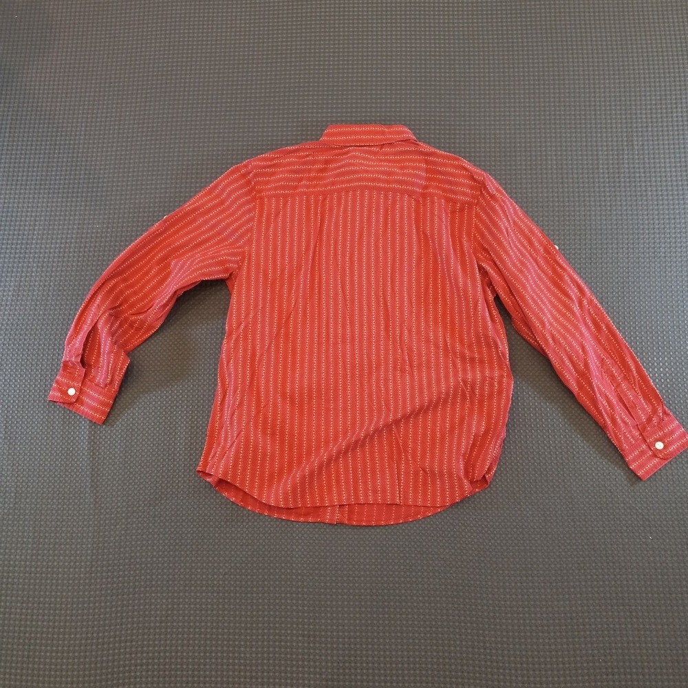 Ralph Lauren Sz L 10 12 Red Polka Dot Calico Vintage Country Blouse Shirt Top - Picture 5 of 6